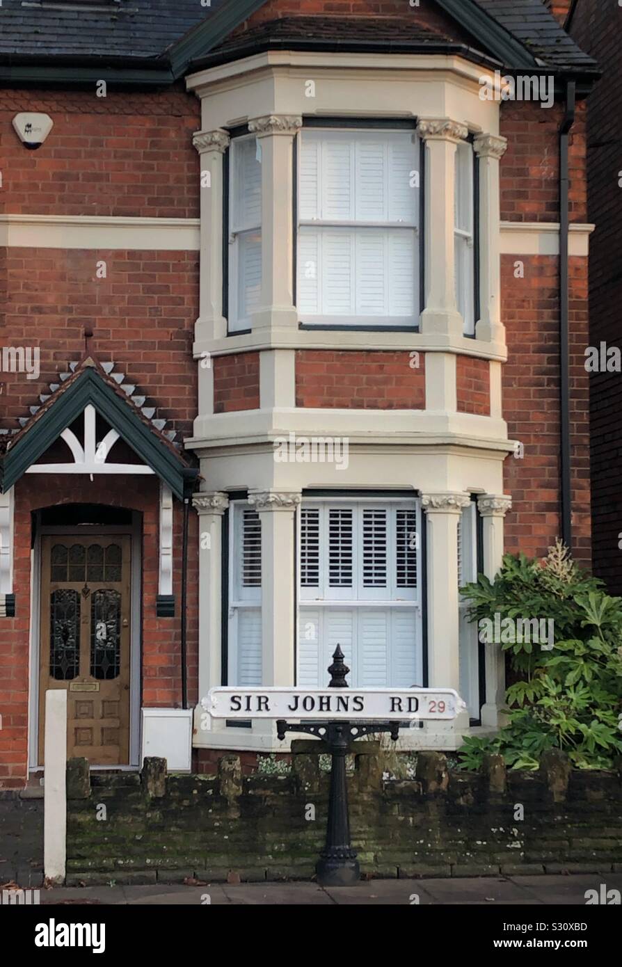 Edwardian house, Birmingham Stock Photo