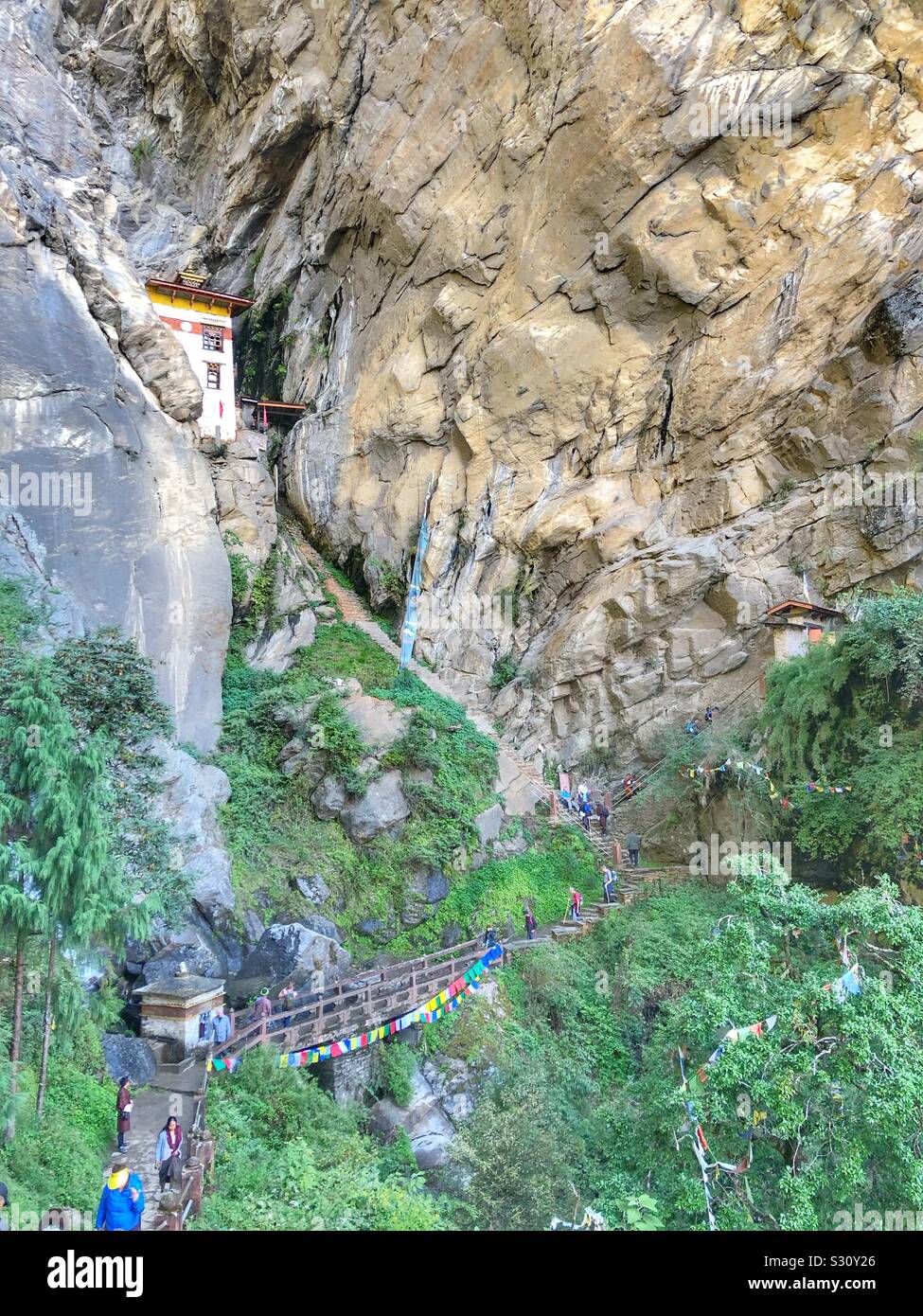 On the path to the Tiger’s Nest Monastery in Bhutan. - Smartphone Captured Stock Image