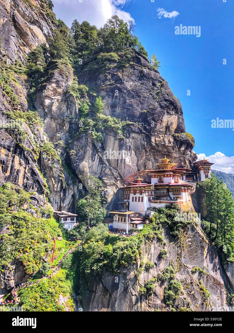 Tiger’s Nest Monastery in Bhutan. - Smartphone Captured Stock Image