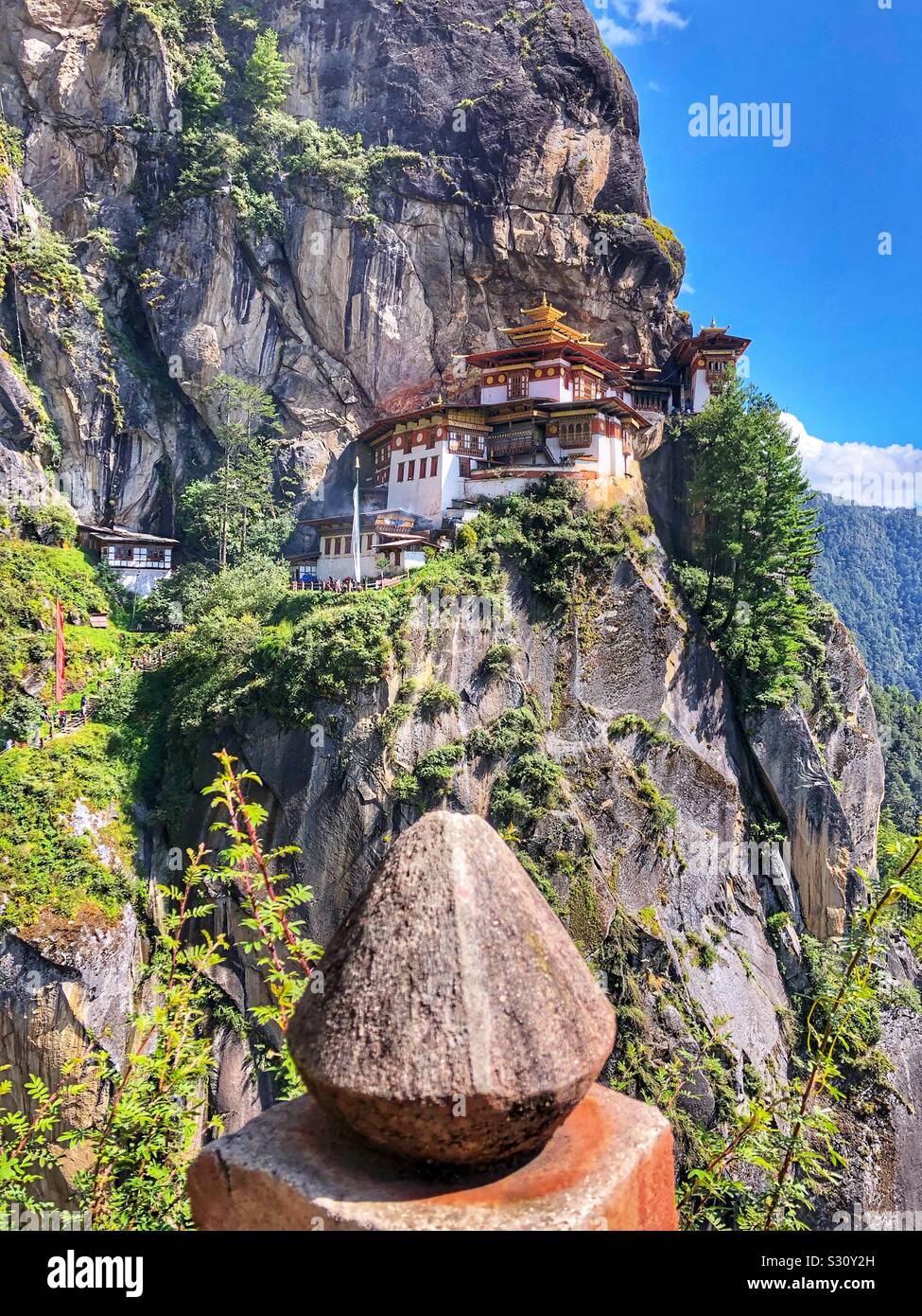 Tiger’s Nest Monastery in Bhutan. - Smartphone Captured Stock Image