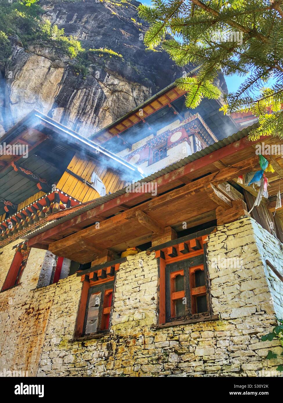 Tiger’s Nest Monastery in Bhutan. - Smartphone Captured Stock Image
