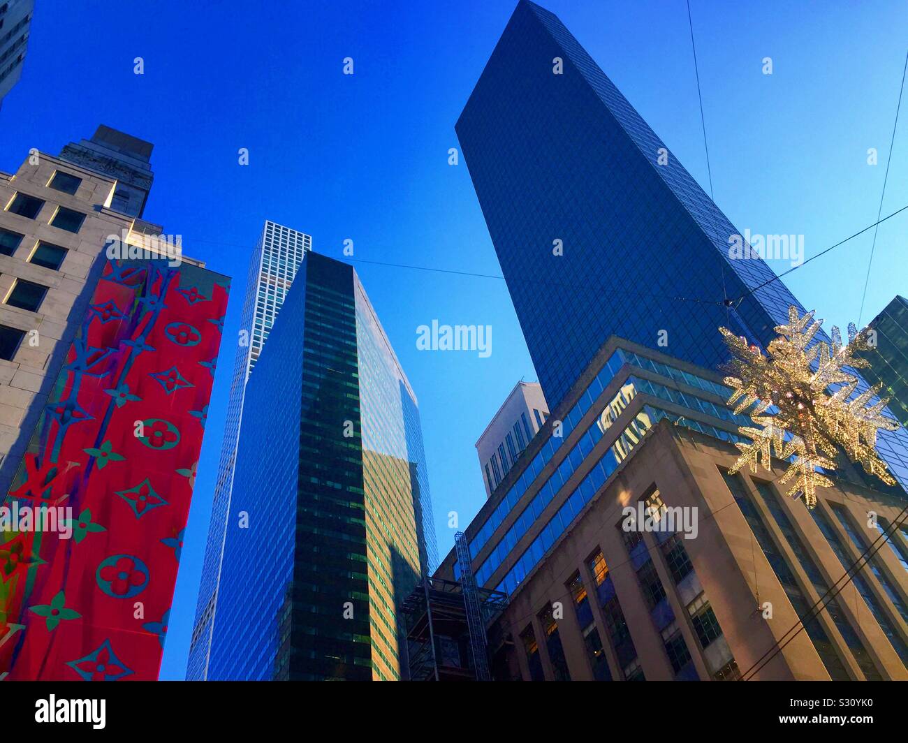A 12-story art installation by Virgil Abloh is seen at the Louis Vuitton  flagship store on Fifth Avenue in New York City Stock Photo - Alamy