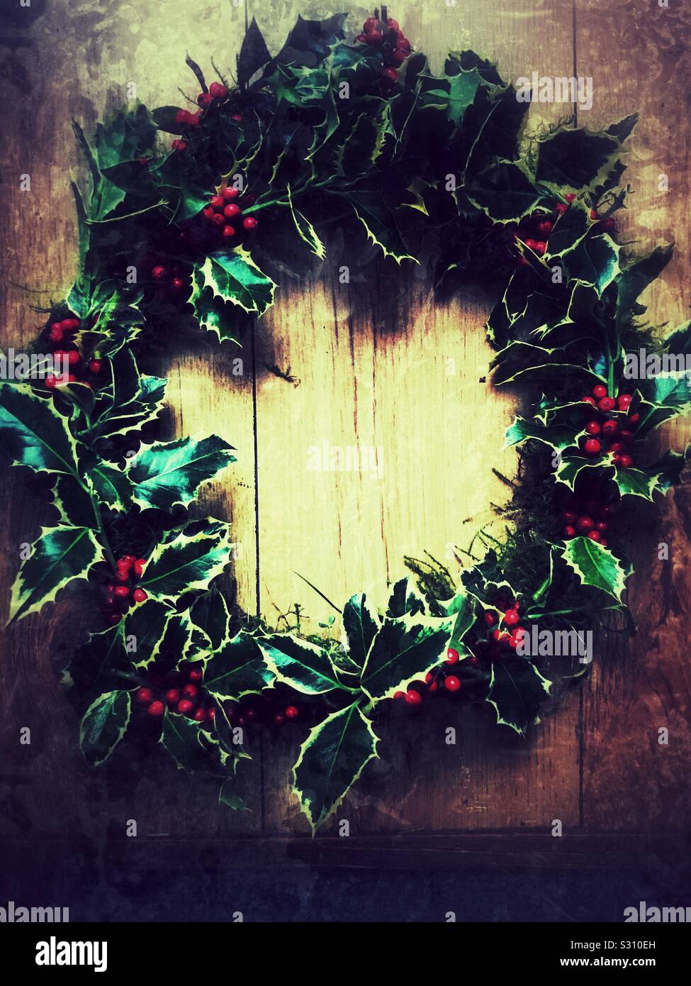 Christmas Wreath - Smartphone Captured Stock Image
