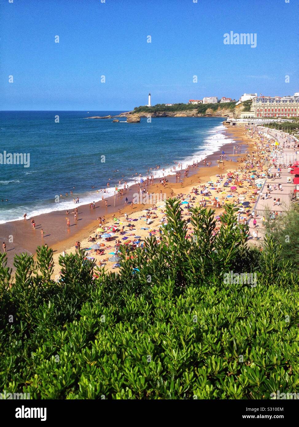 La Grande Plage in Biarritz, Pyrenees-Atlantiques, France - Smartphone Captured Stock Image