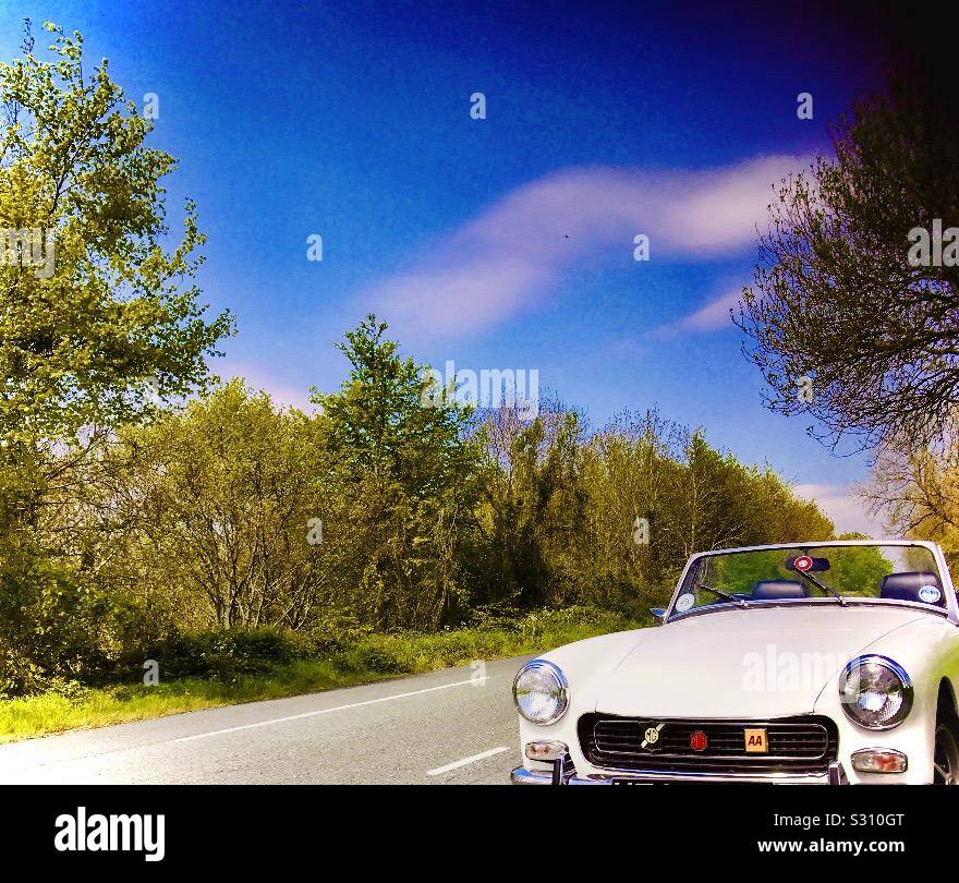Classic car bright background Stock Photo - Alamy