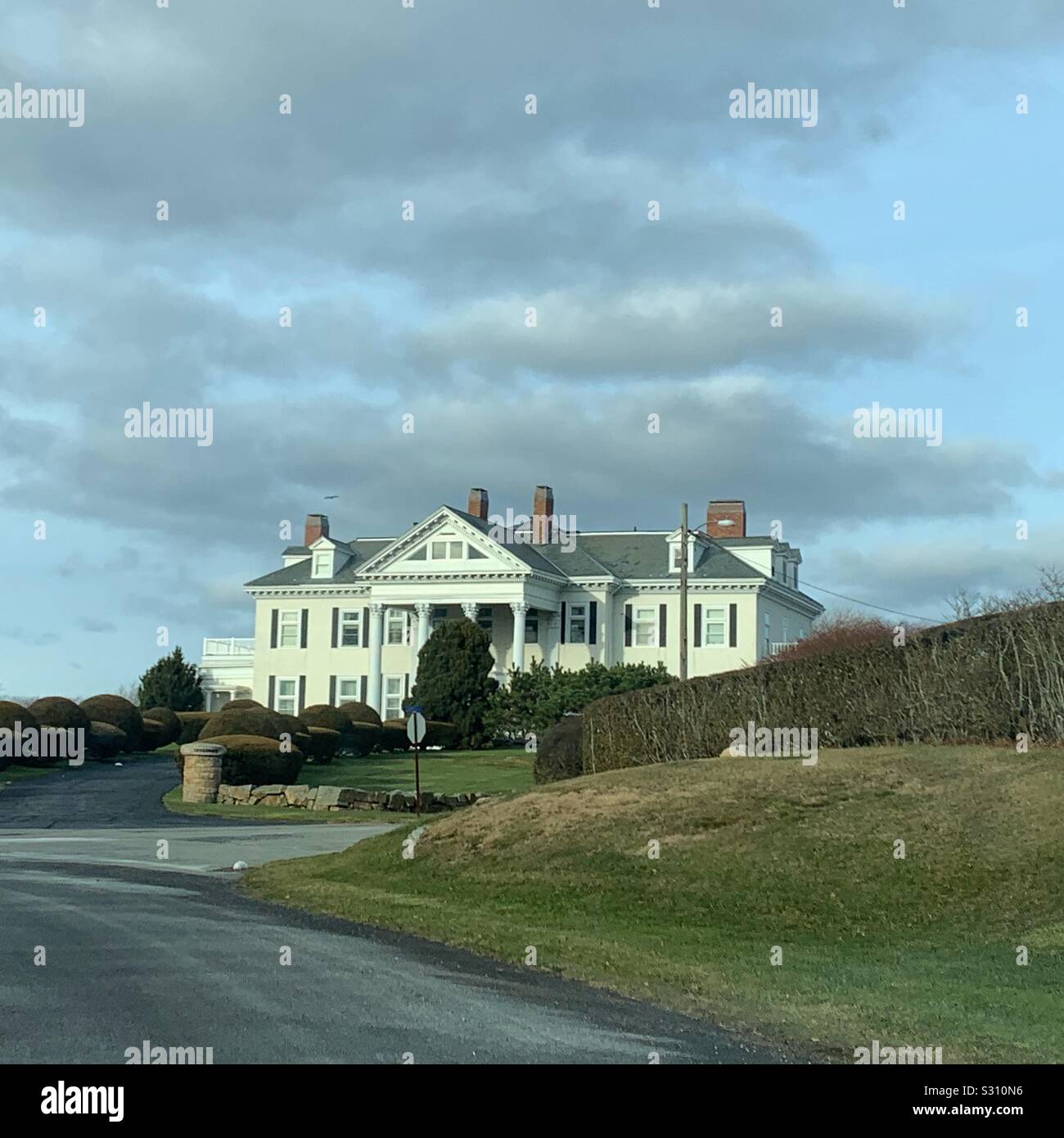 A home on Ocean Drive, Newport, Rhode Island, United States - Smartphone Captured Stock Image