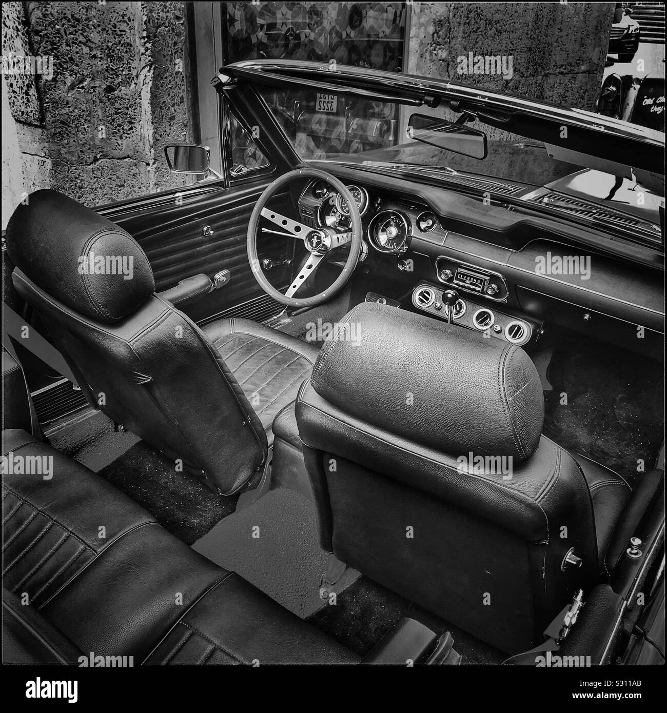 Car interior , The Cape Town Motor Show, V&A Waterfront, Cape Town, South Africa. - Smartphone Captured Stock Image