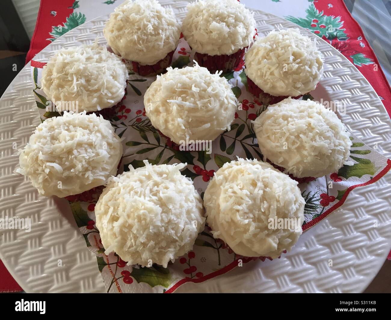 Coconut cupcakes - Smartphone Captured Stock Image
