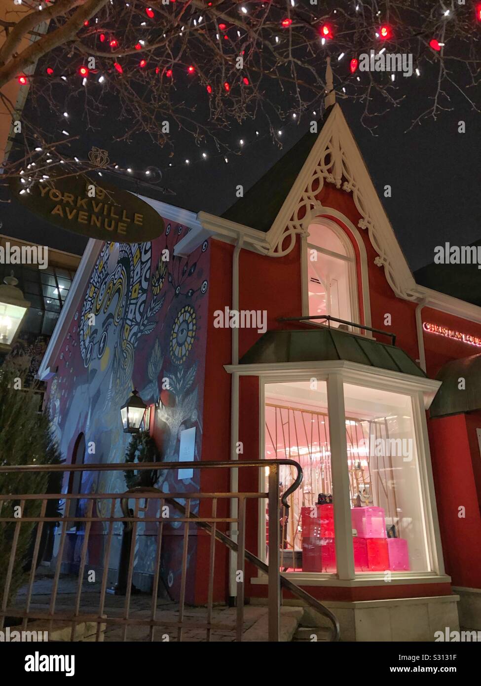 The festive season in Yorkville, Toronto, Canada. - Smartphone Captured Stock Image