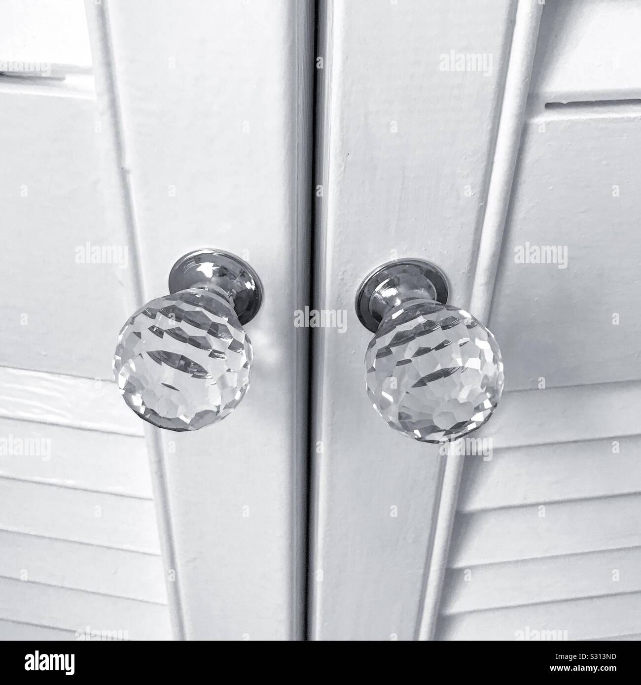 Crystal Door Handles Stock Photo Alamy