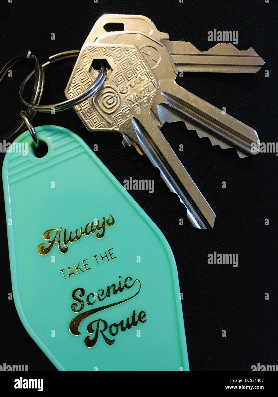 New Apartment Keys. Always Take The Scenic Route Stock Photo Alamy