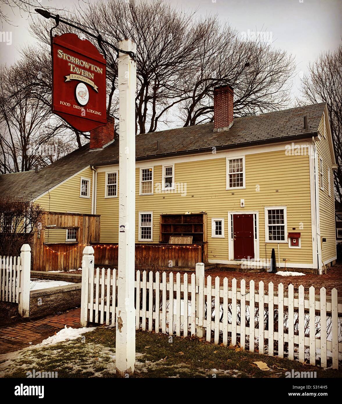 Storrowtown Tavern, Storrowtown Village, Eastern States Exposition, West Springfield, Massachusetts, United States - Smartphone Captured Stock Image