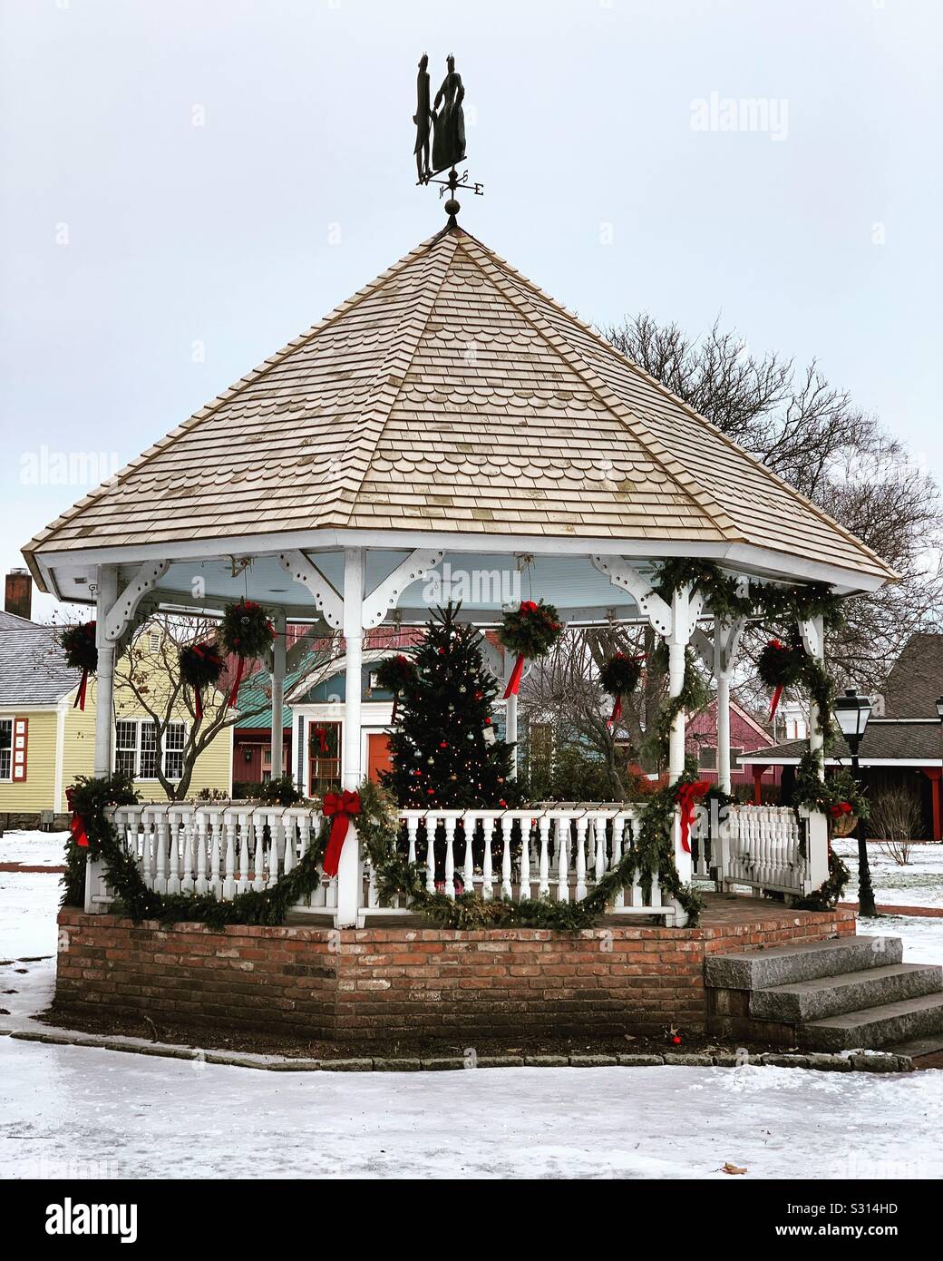 Gazebo, Storrowtown Village, Eastern States Exposition, West Springfield, Massachusetts, United States - Smartphone Captured Stock Image