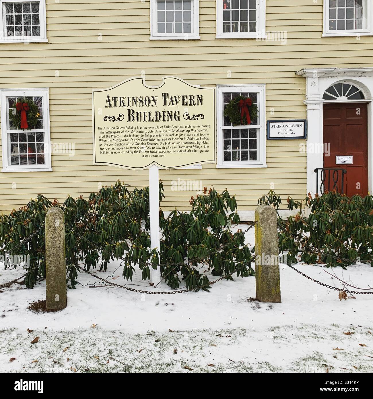 Atkinson Tavern Building, Storrowtown Village, Eastern States Exposition, West Springfield, Massachusetts, United States - Smartphone Captured Stock Image