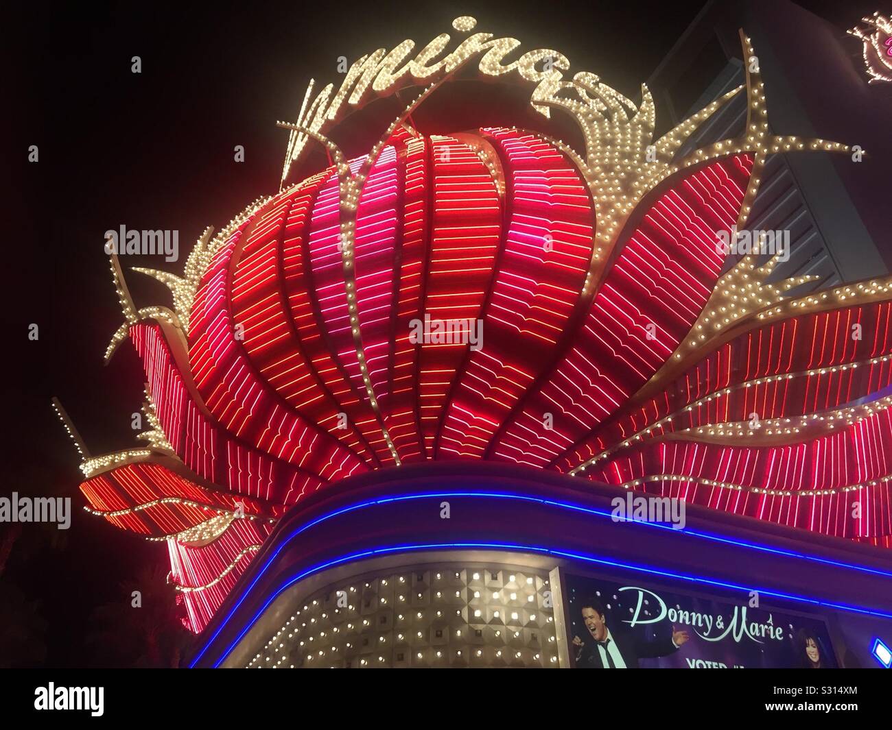 Flamingo Hotel on the Strip in Las Vegas, NV at night Stock Photo - Alamy