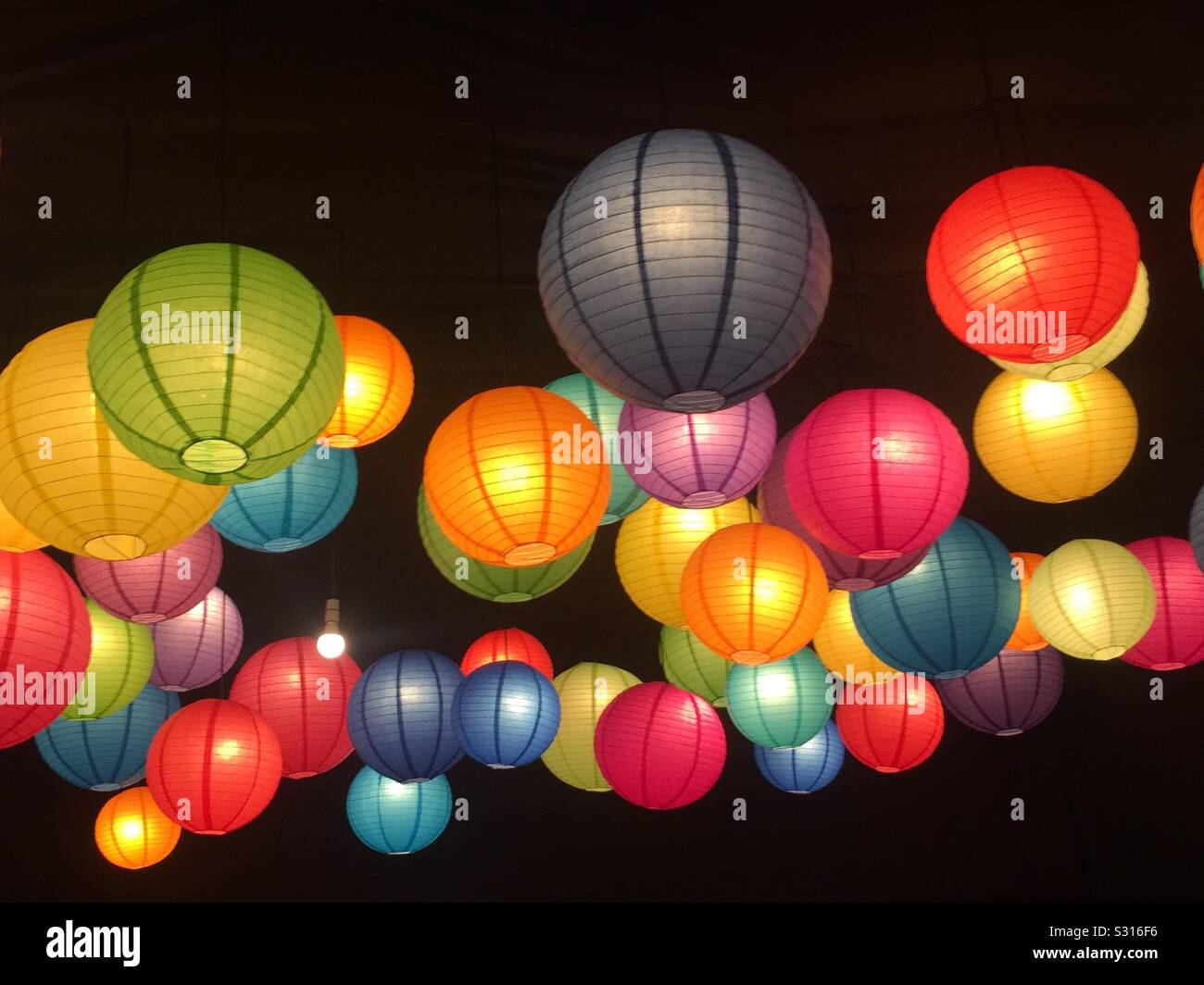 Brightly coloured light shades hires stock photography and images Alamy