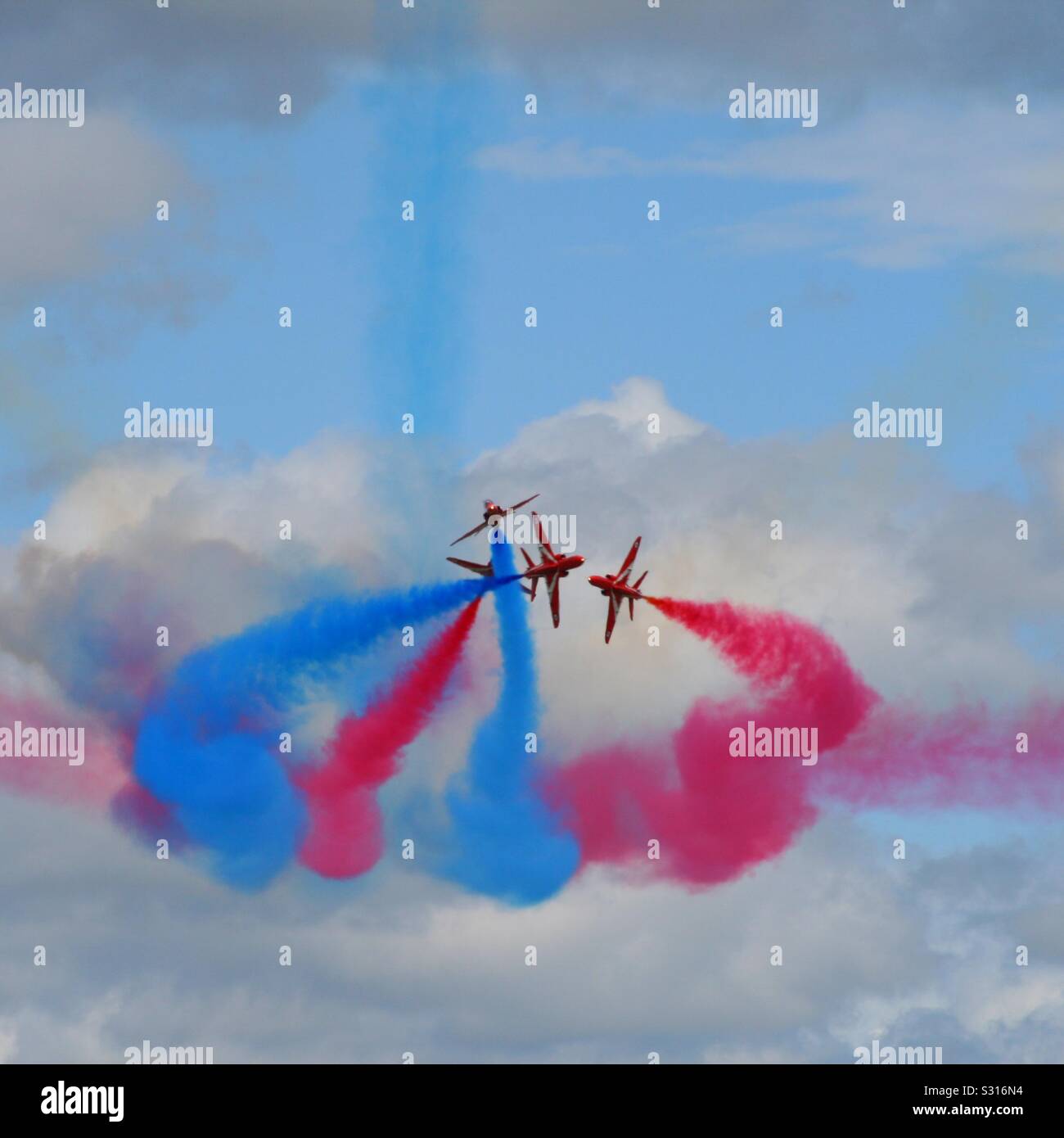 RAF Red Arrows - Smartphone Captured Stock Image