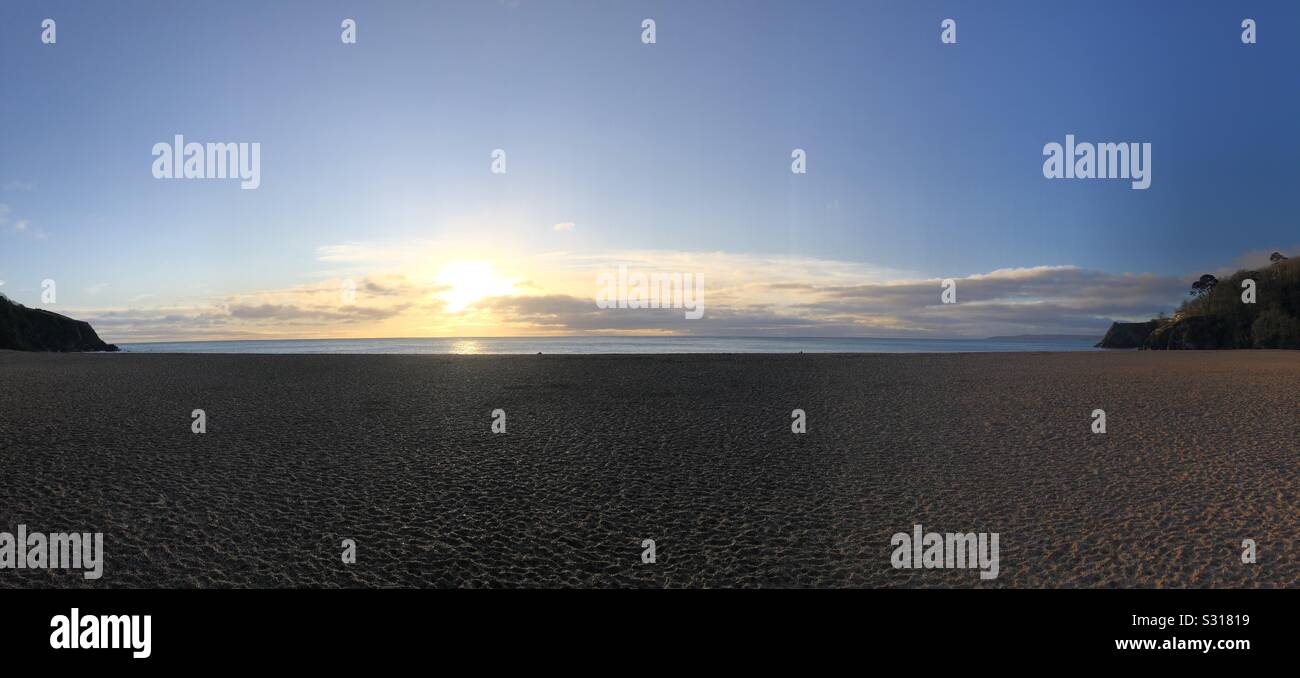 A Devon Beach Morning - Smartphone Captured Stock Image