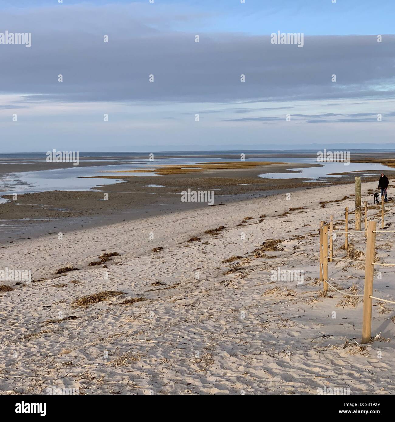 December on Chapin Beach, Dennis, Cape Cod, Massachusetts, United States - Smartphone Captured Stock Image