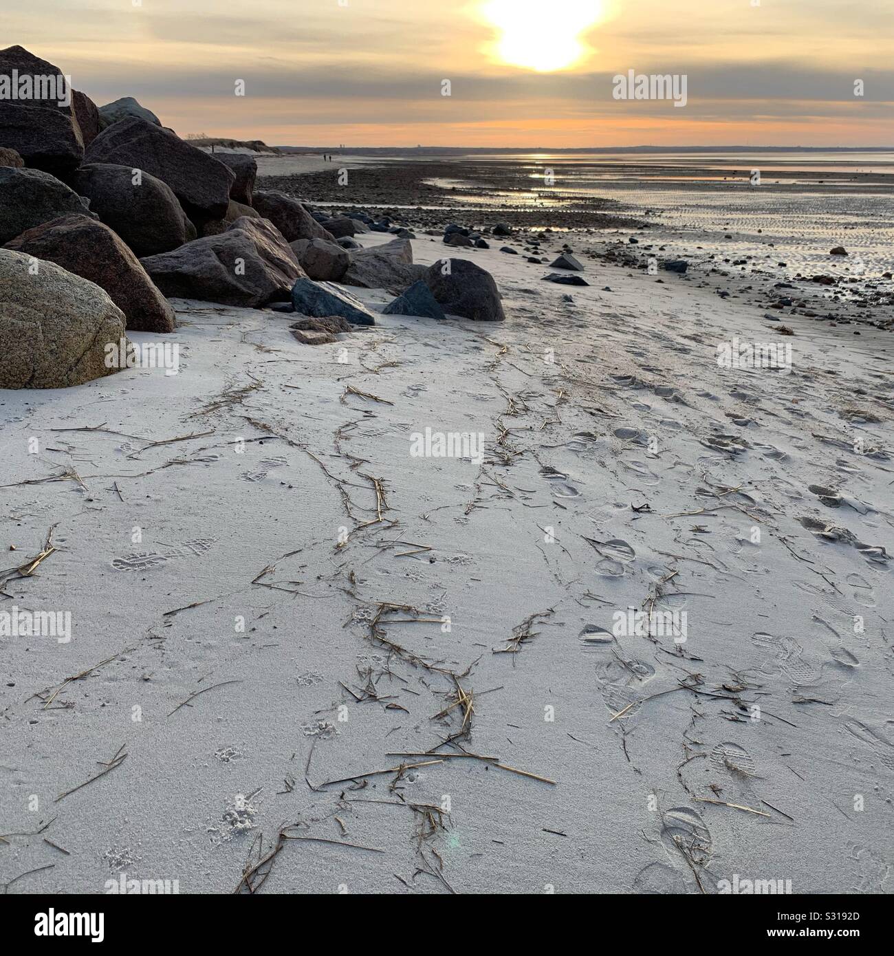 December on Chapin Beach, Dennis, Cape Cod, Massachusetts, United States - Smartphone Captured Stock Image