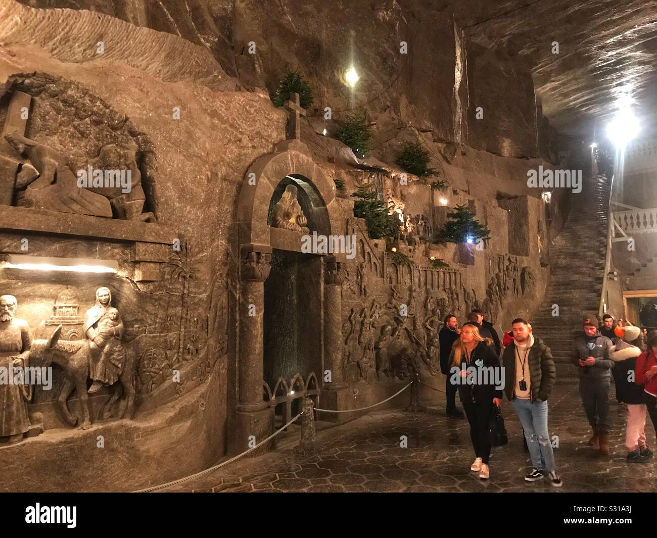 Wieliczka salt mine. Poland - Smartphone Captured Stock Image