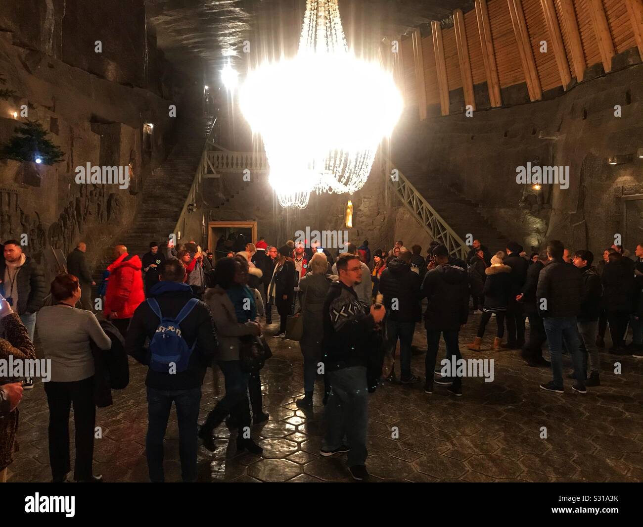 Wieliczka salt mine. Poland - Smartphone Captured Stock Image