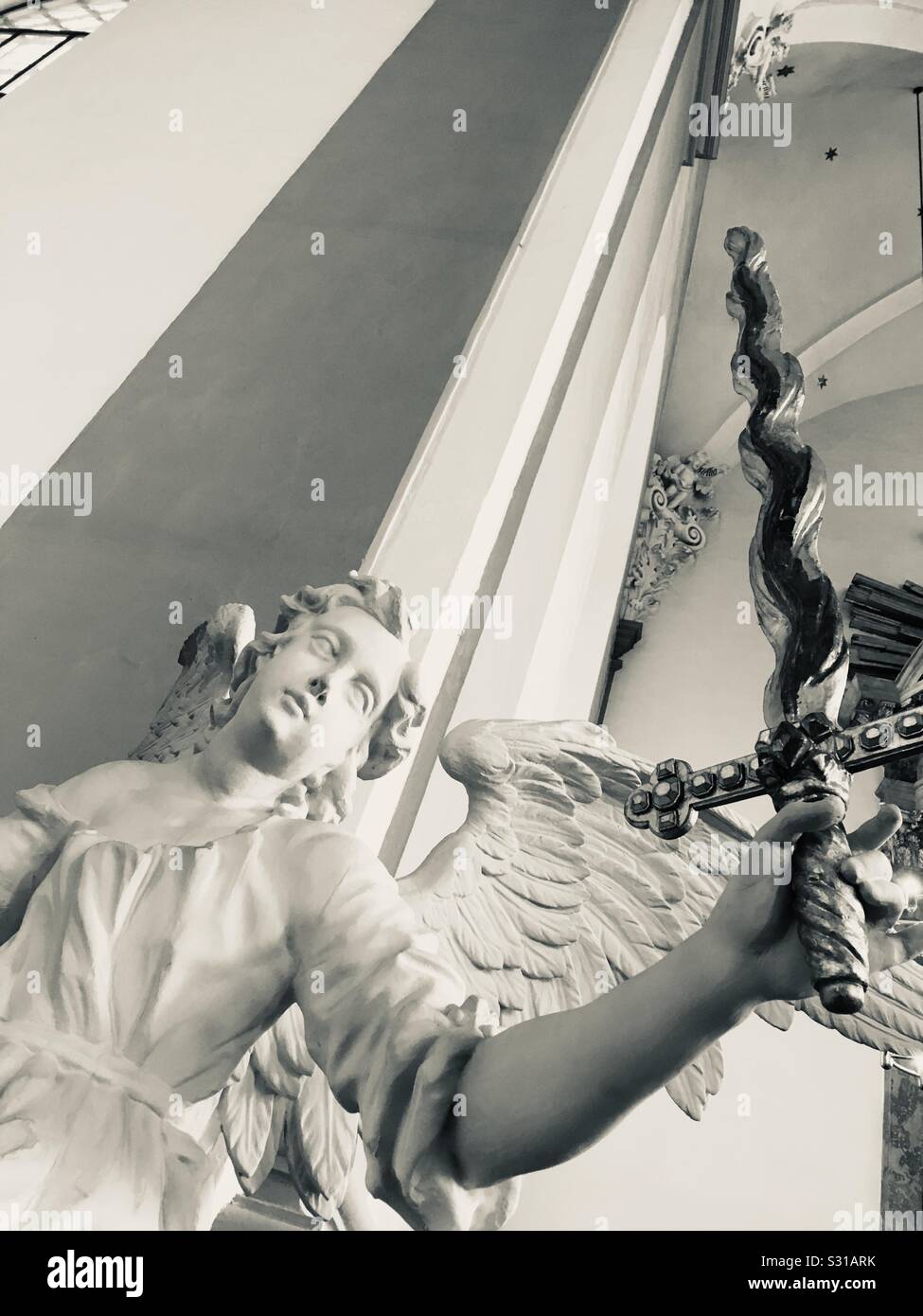 Angel with sword - Smartphone Captured Stock Image
