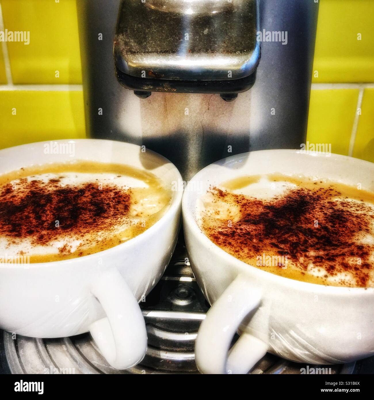 Freshly made coffee. - Smartphone Captured Stock Image