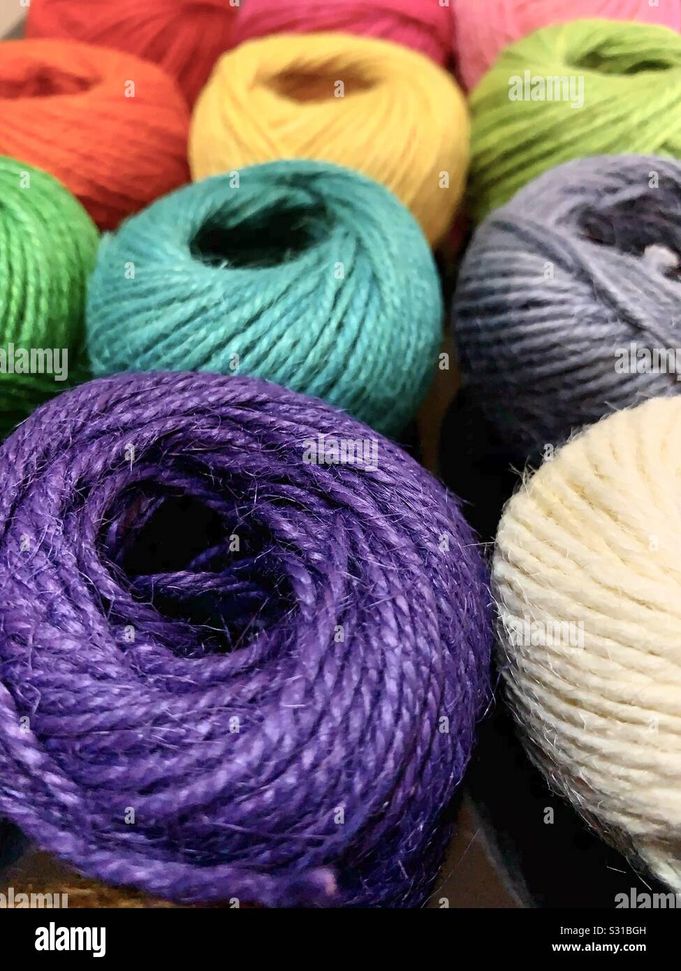 Coloured string ball hi-res stock photography and images - Alamy