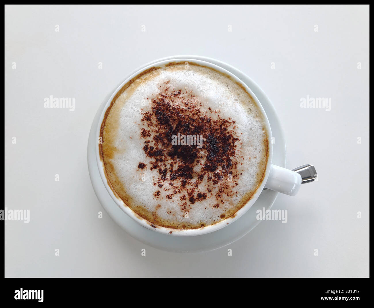 A cup of cappuccino - Smartphone Captured Stock Image