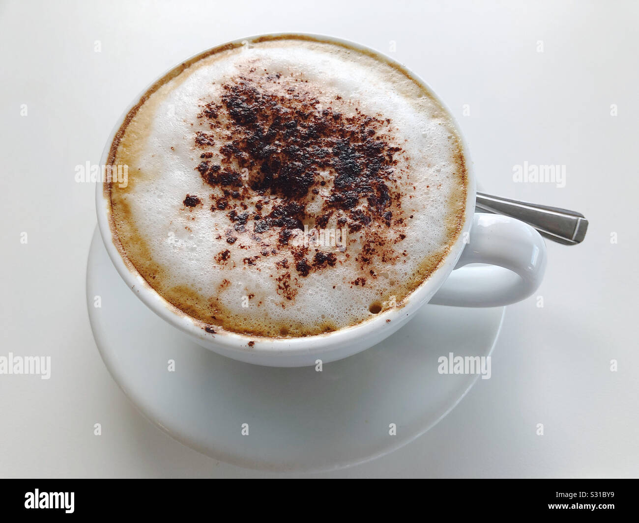 A cup of cappuccino - Smartphone Captured Stock Image