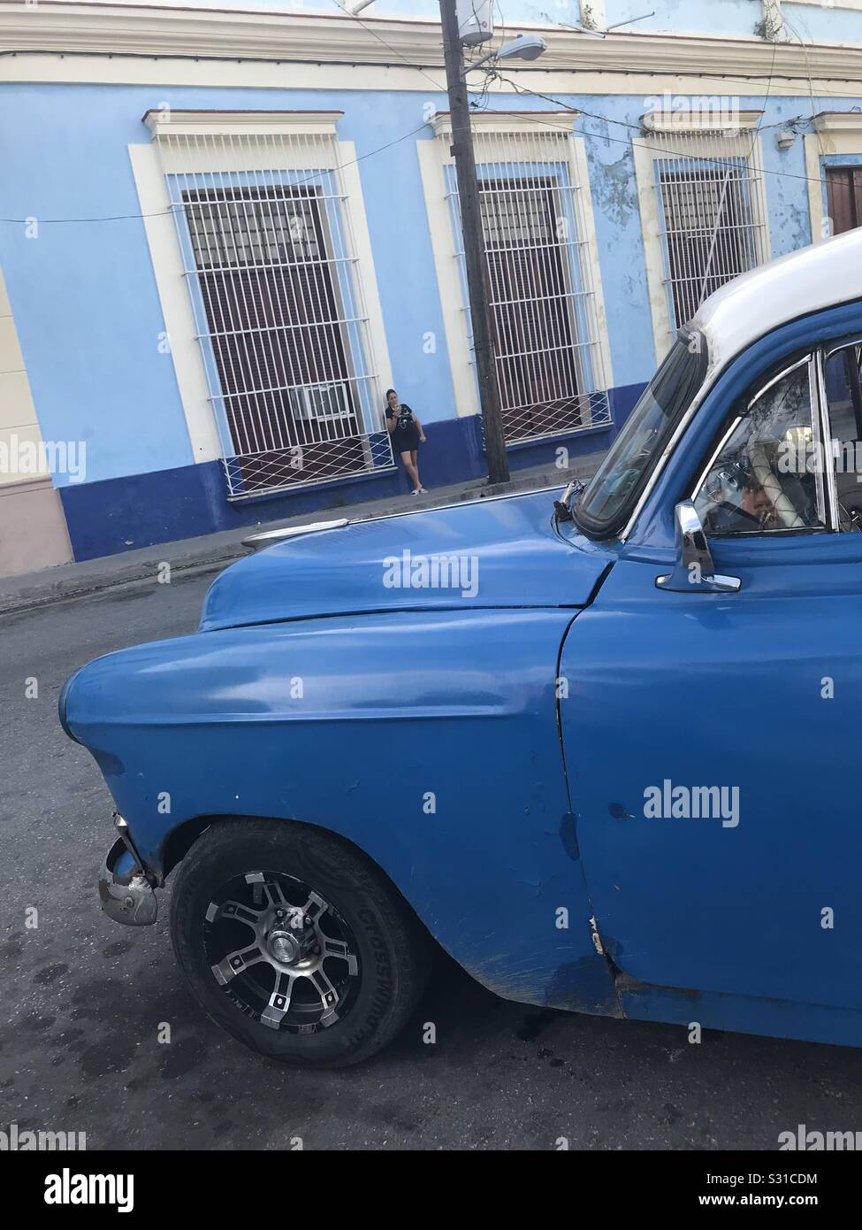 Classic car in Cuba Stock Photo