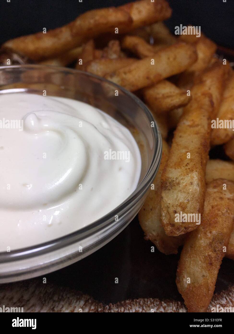 Malt Vinegar Aioli Stock Photo Alamy