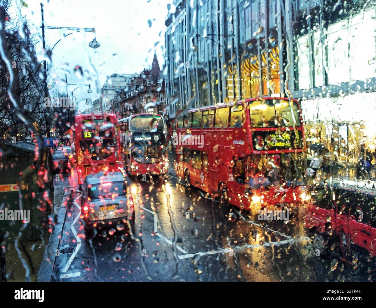 Rainy day in London Stock Photo