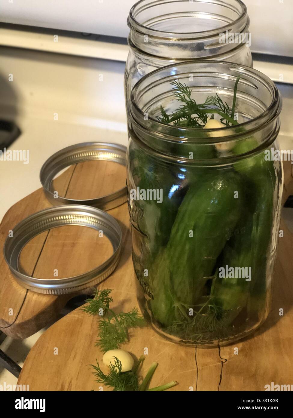 Homemade pickles Stock Photo