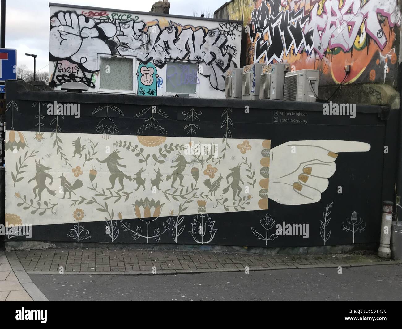 Wall painting in Ann Street, Brighton Stock Photo Alamy