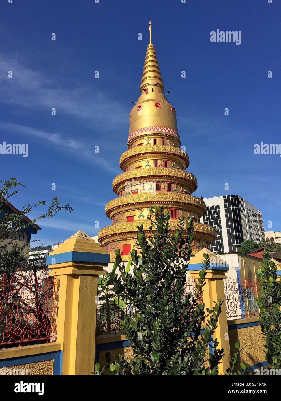 A buddhist temple in burma road penang. - Smartphone Captured Stock Image