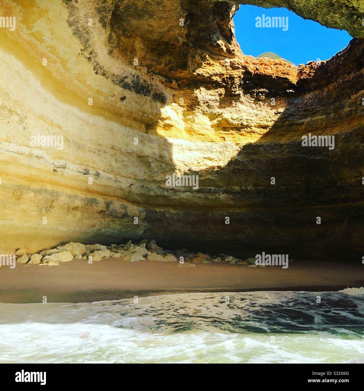 Portuguese Sea Caves: Algar de Benagil Stock Photo