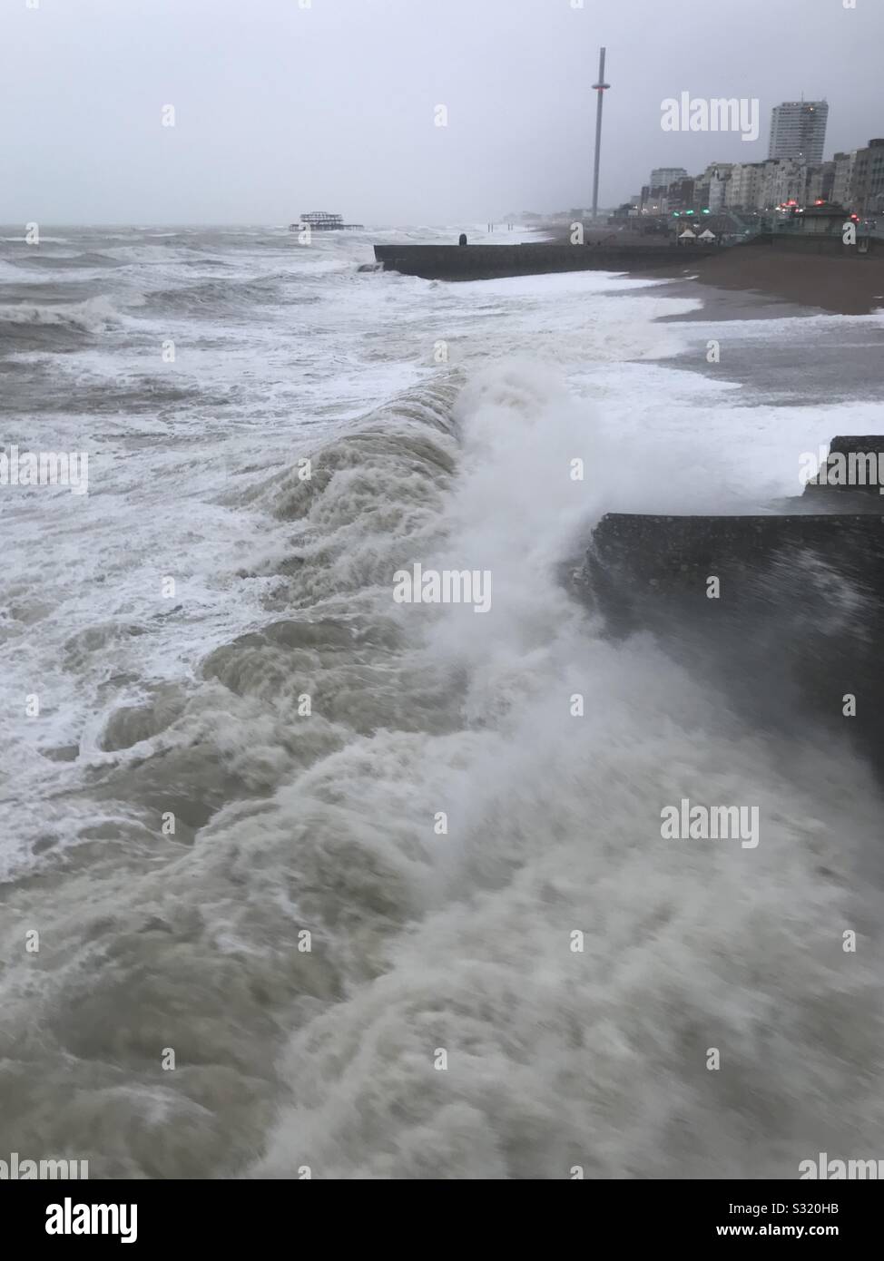 Storm Brendan, Brighton. Stock Photo