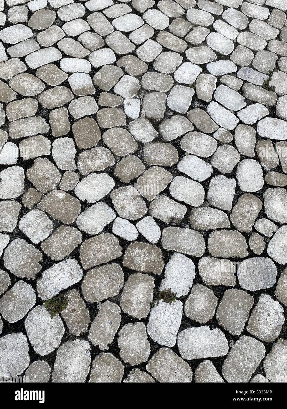 Abstract of outdoor stone walkway - Smartphone Captured Stock Image