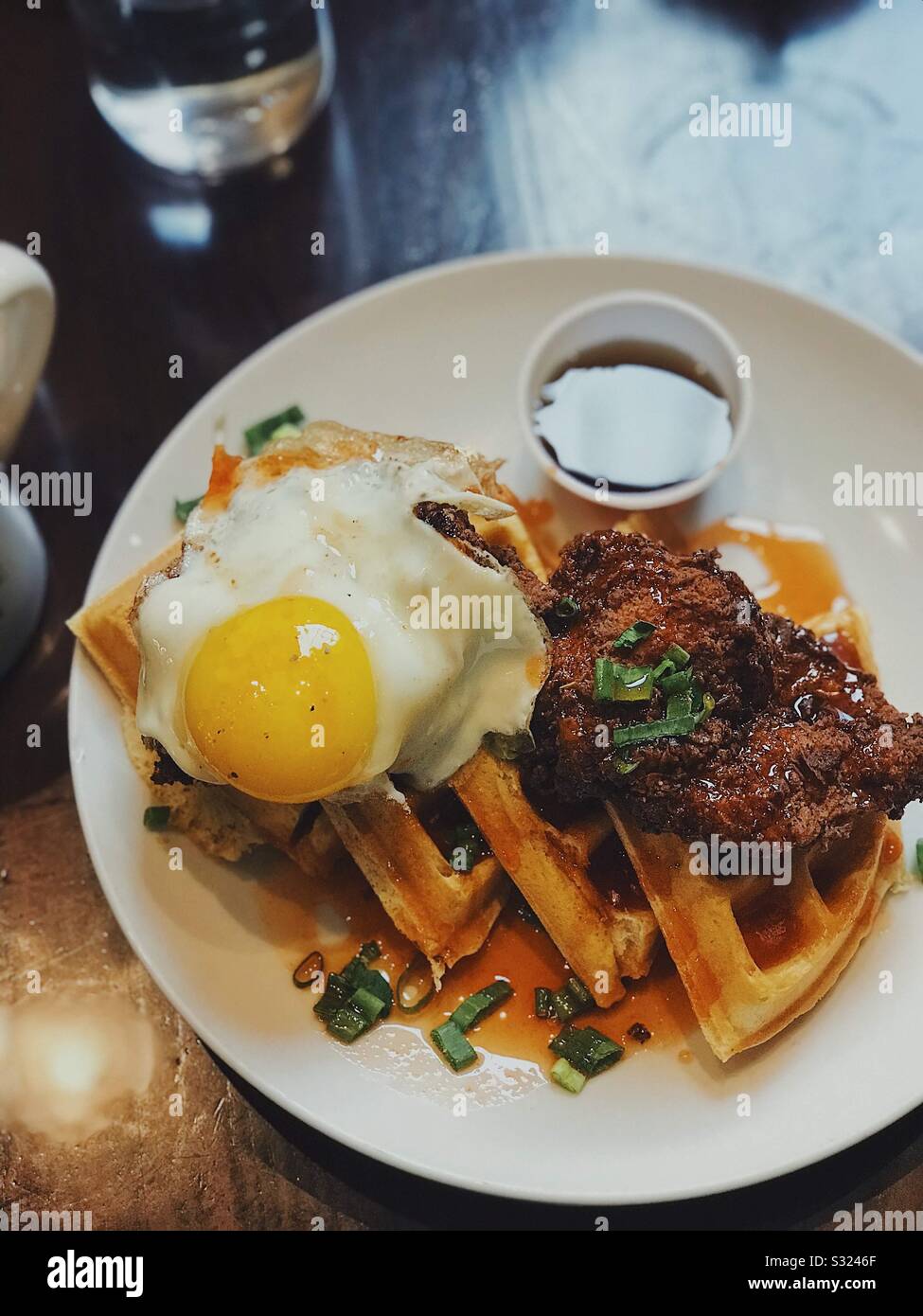 Chicken And Waffles High Resolution Stock Photography And Images Alamy