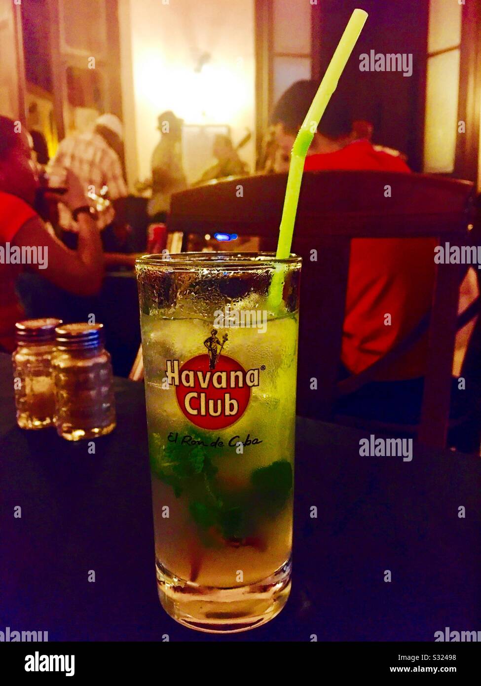 A Glass of Cuban Rum in a local bar in Havana. - Smartphone Captured Stock Image