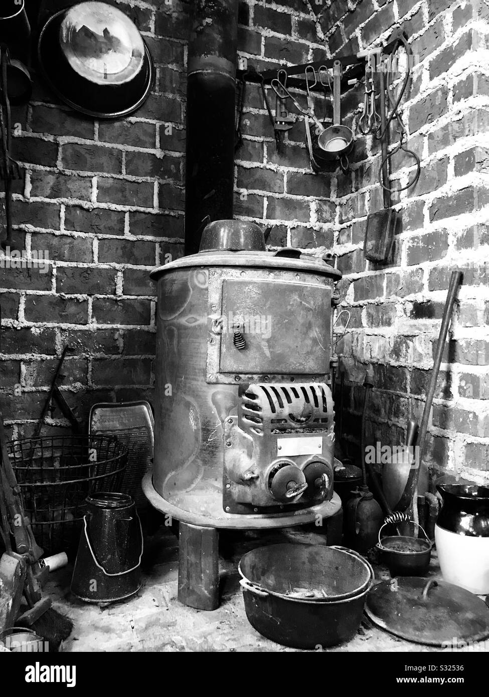 Wood burning stove Black and White Stock Photos u0026 Images - Alamy