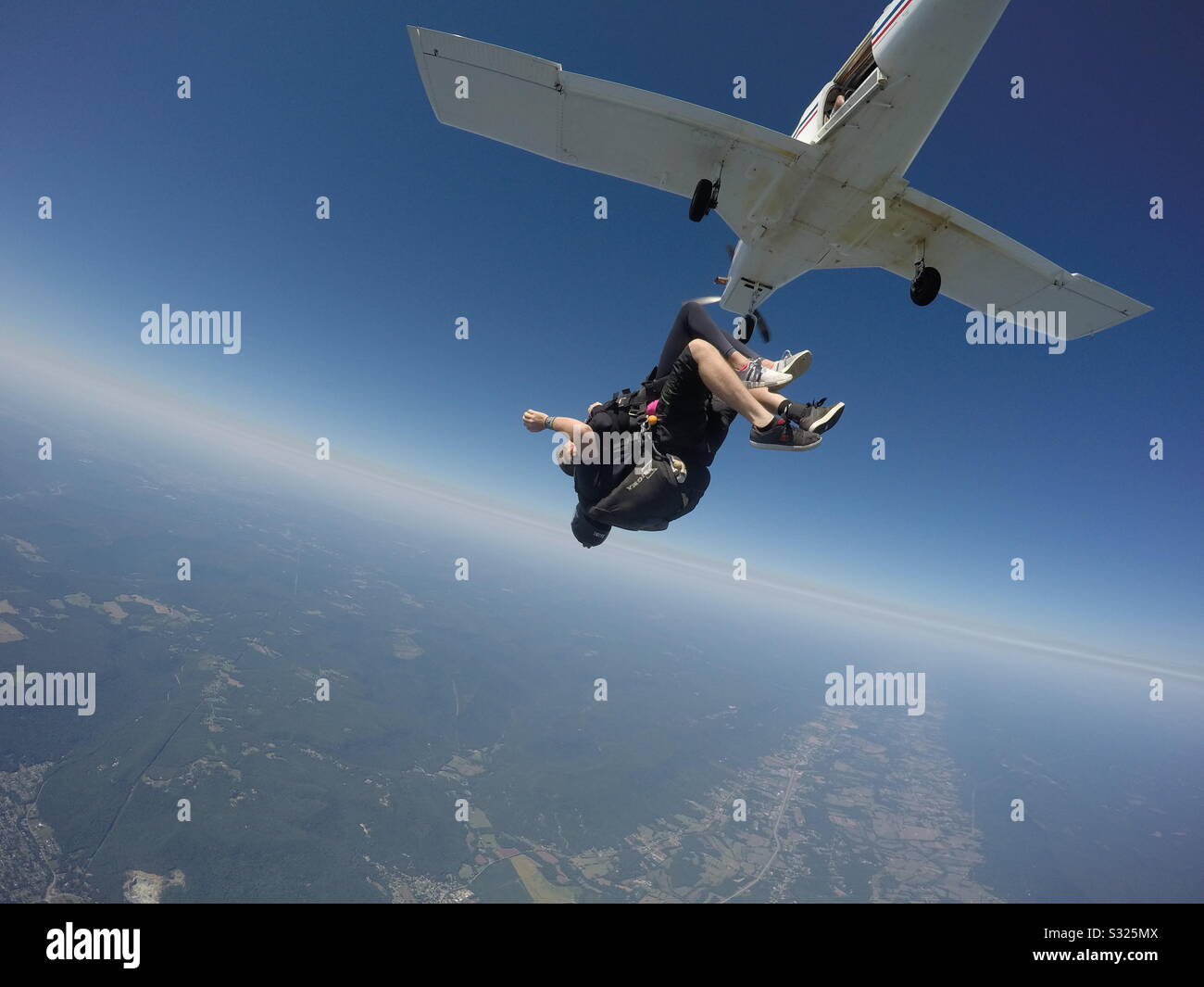 Skydiving Stock Photo