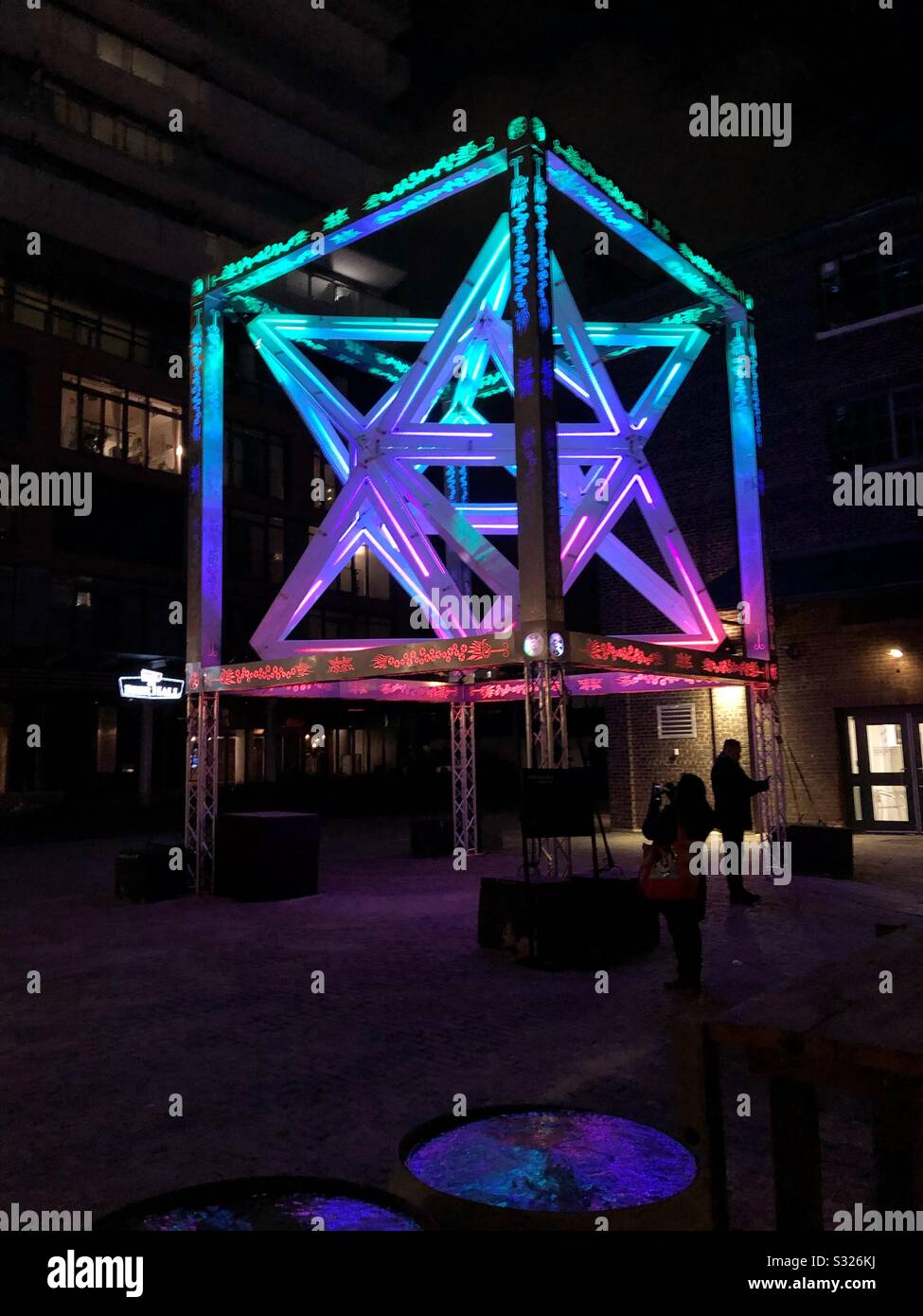 Toronto Light Fest. - Smartphone Captured Stock Image