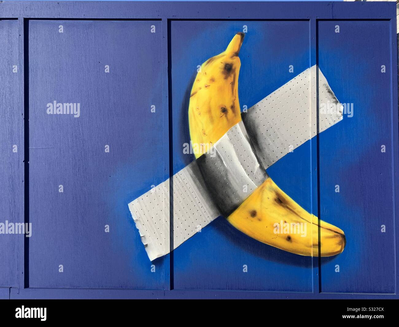 Taped banana hires stock photography and images Alamy