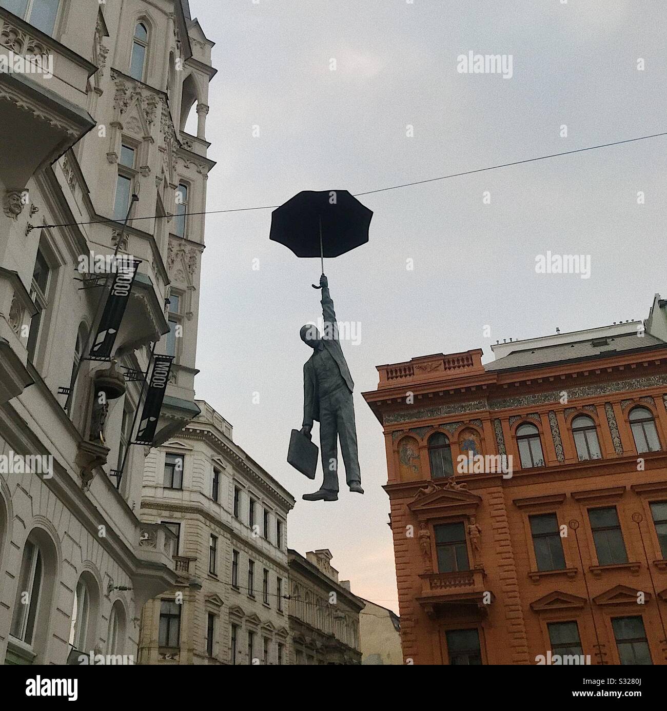 Umbrella man sculpture hires stock photography and images Alamy