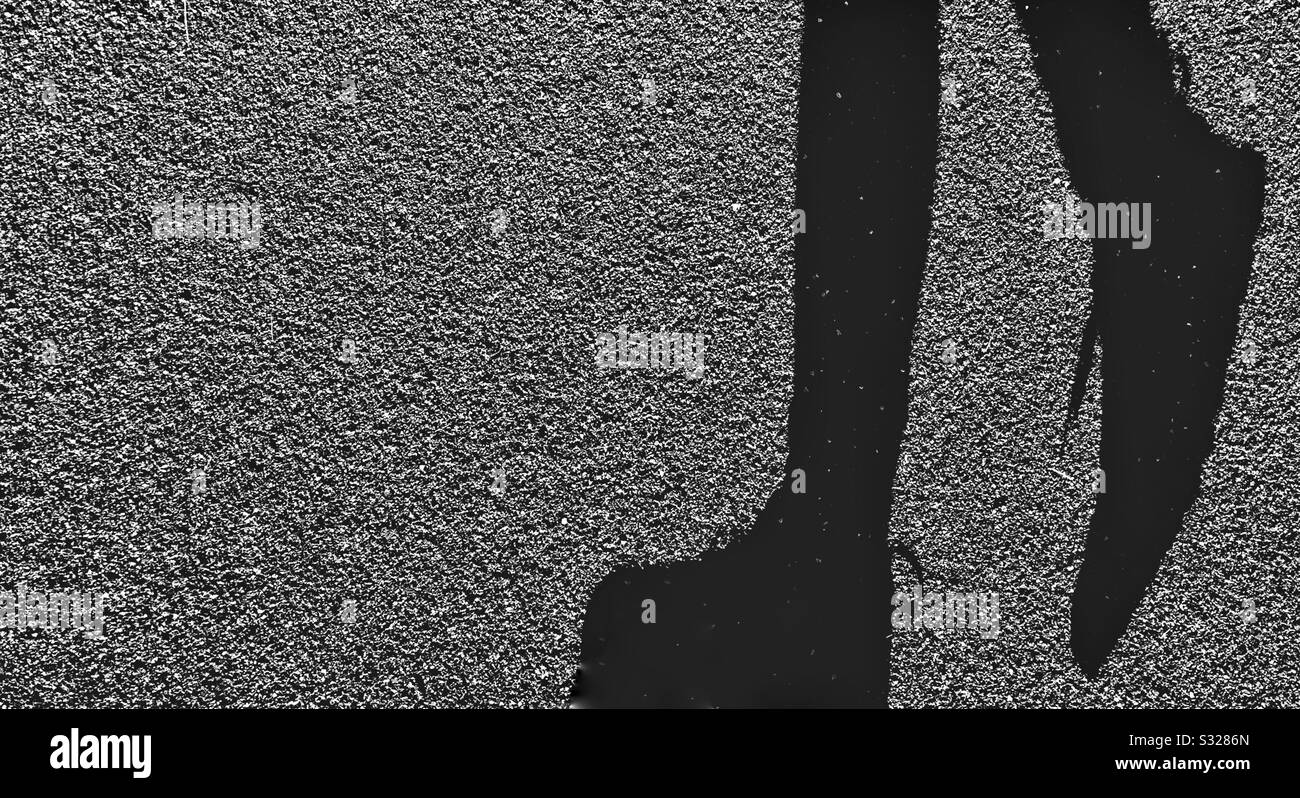 Pedestrian feet walking - Smartphone Captured Stock Image