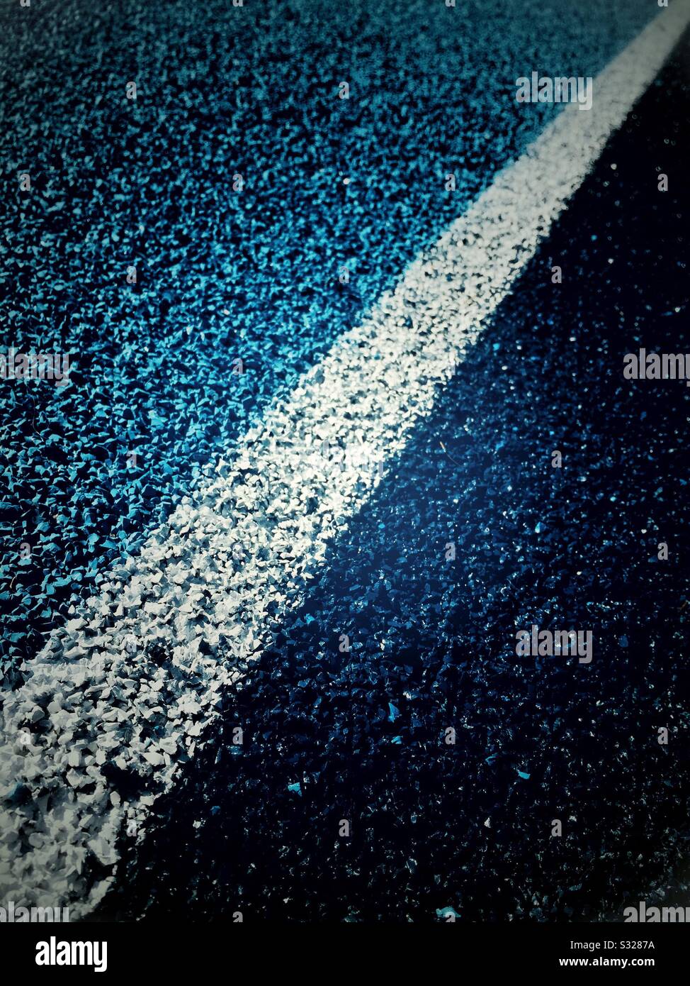 Running lane on athletic running track - Smartphone Captured Stock Image