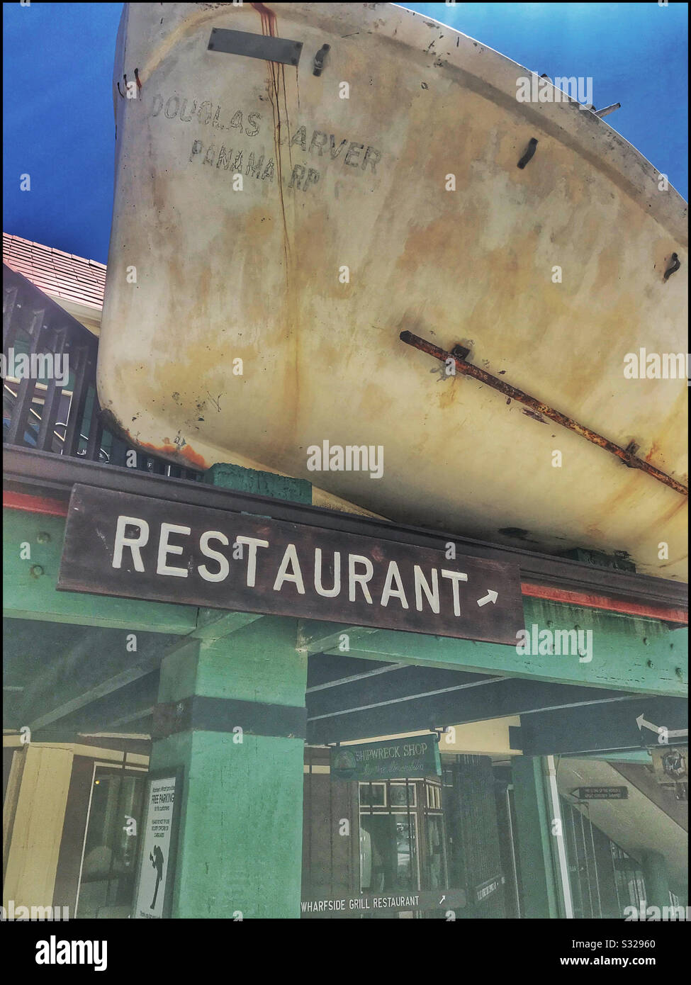 Restaurant in Houtbay, Cape Town, South Africa. - Smartphone Captured Stock Image